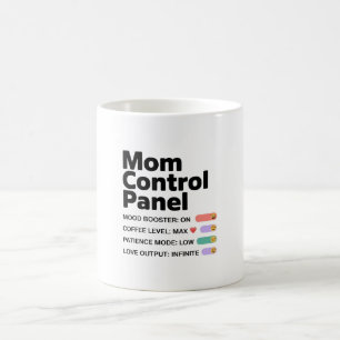Caneca Painel de Controle da Mamãe Café Engraçad
