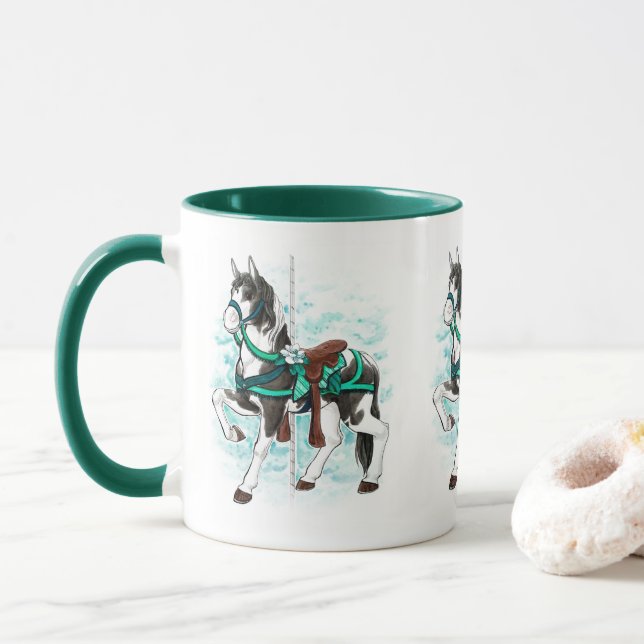 Caneca Paint Carousel Horse Mug (Com Donut)