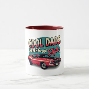 Caneca Pais Legais Nunca Saem de Moda Muscle Car Vintage