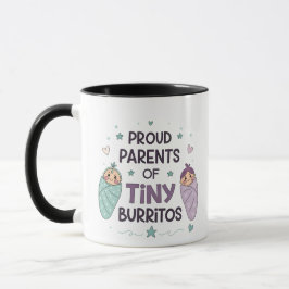 Caneca Pais Orgulhosos de Burritos Minúsculos Arte