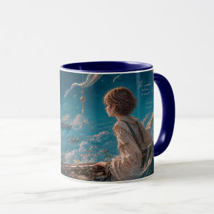 Caneca Paisagem Celestial com Viajante Romântico A