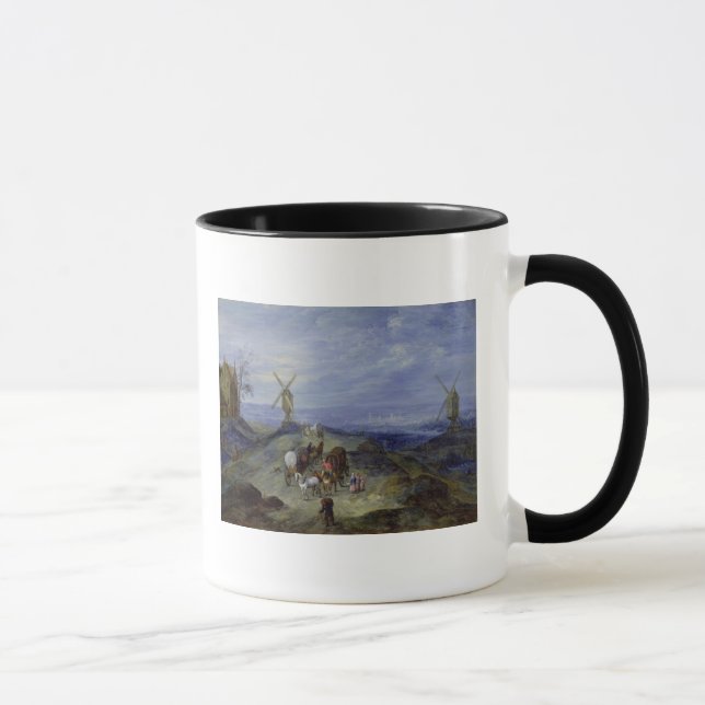 Caneca Paisagem com dois moinhos de vento, 1612 (Direita)
