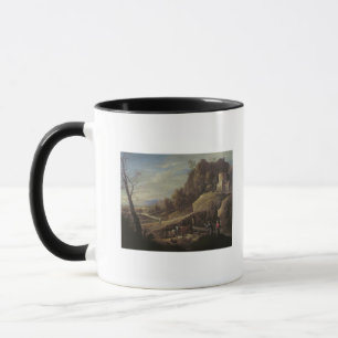 Caneca Paisagem com os fazendeiros que tendem seus