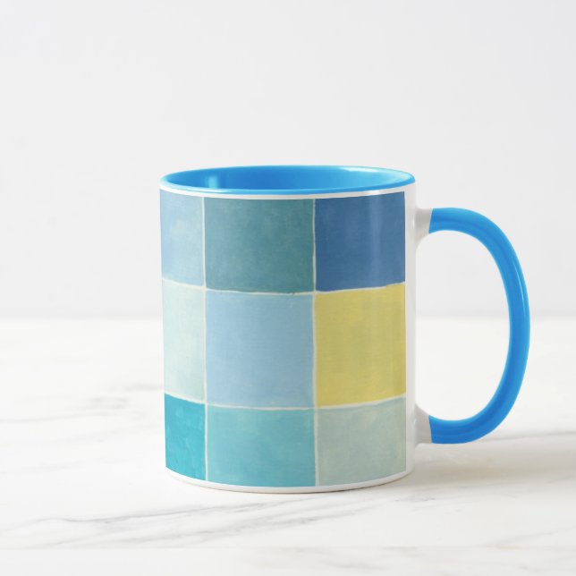 Caneca Paisagem com Quadrados Pixilados Multicoloridos (Direita)