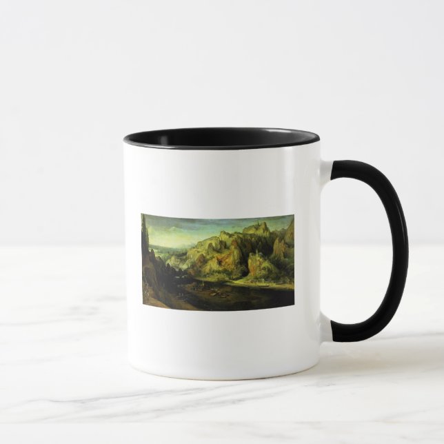 Caneca Paisagem com um ataque de surpresa, c.1585 da (Direita)
