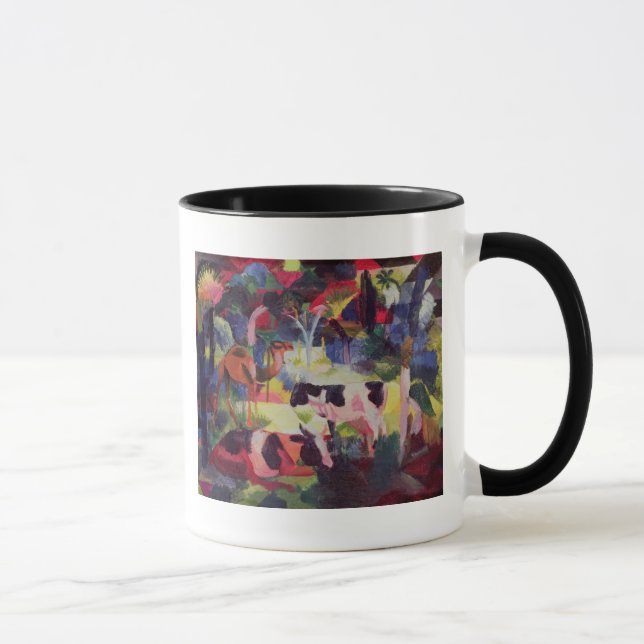 Caneca Paisagem com vacas e um camelo (Direita)