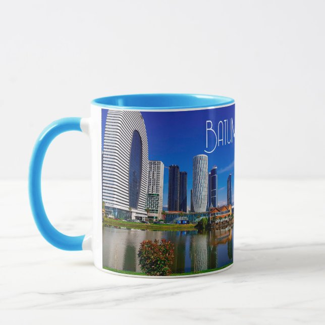 Caneca Paisagem da Arquitetura do Batumi Georgia (Esquerda)