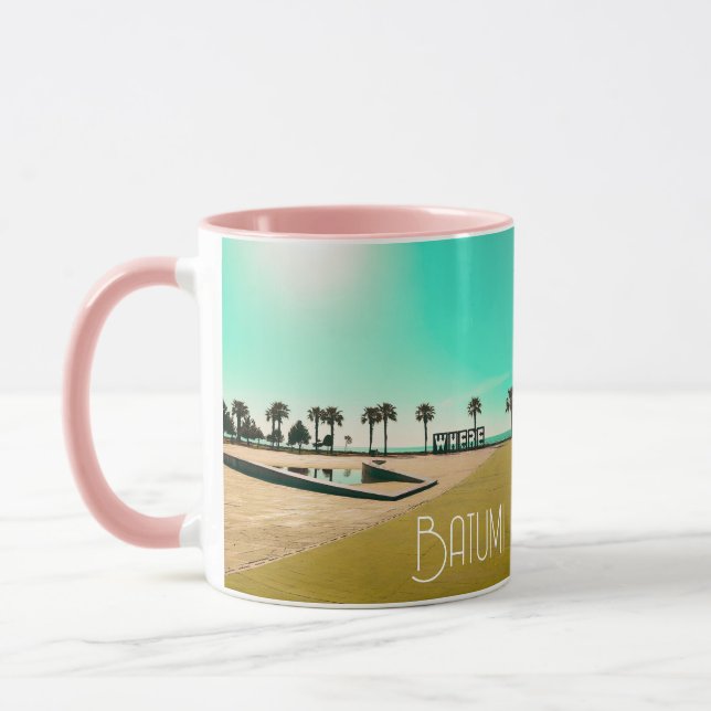 Caneca Paisagem da Arquitetura do Batumi Georgia (Esquerda)