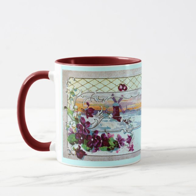 Caneca Paisagem de inverno ROMANTICA,Pansias,Suportes Flo (Esquerda)