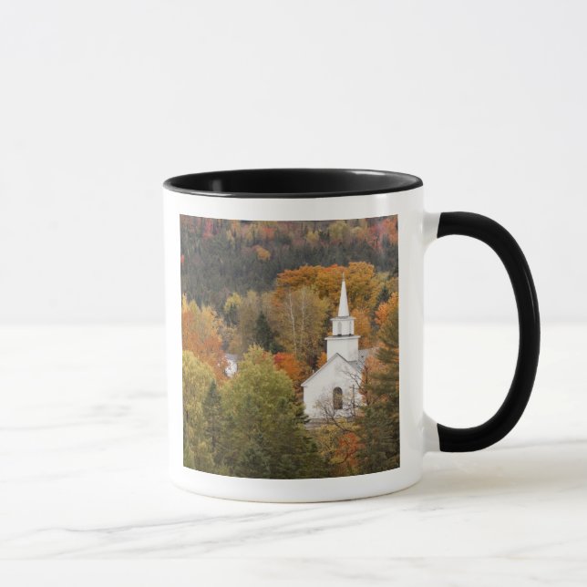 Caneca Paisagem de outono com igreja, Vermont, EUA (Direita)