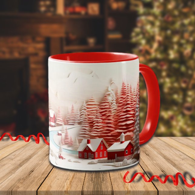 Caneca Paisagem Escandinava 3D (Criador carregado)