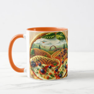 Caneca Paisagem Italiana Fantasy Cute Whimsical