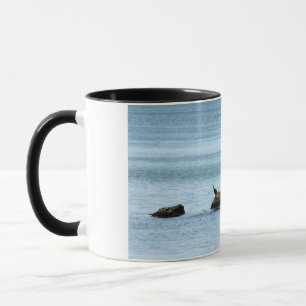 Caneca Paisagem marítima com aves Fotografia Mug