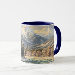 Caneca Paisagem montanhosa nevada