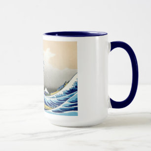 Caneca Paisagem oriental legal da opinião de Hokusai Fuj