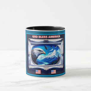 Caneca Paisagem Patriótica Com Montanha Balda de Águia