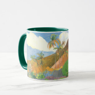 Caneca Paisagem Taitiana, Montanhas Tahiti, Paul Gauguin