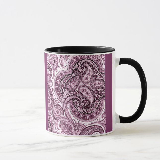Caneca Paisley cor-de-rosa (Direita)