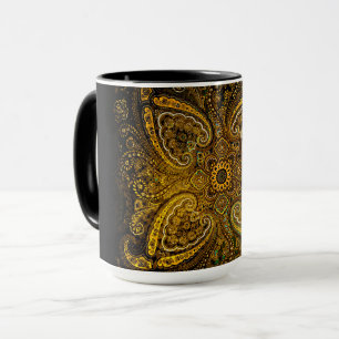 Caneca Paisley Nostalgia Dourada
