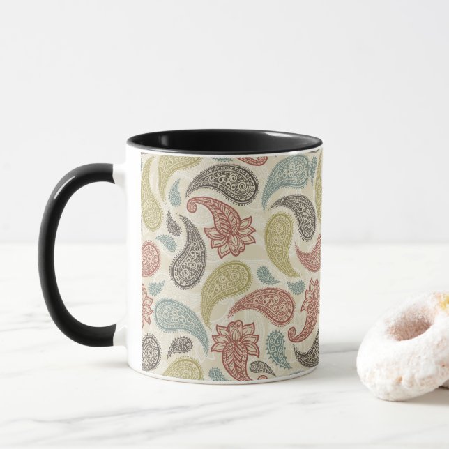 Caneca Paisley Pattern  (Com Donut)