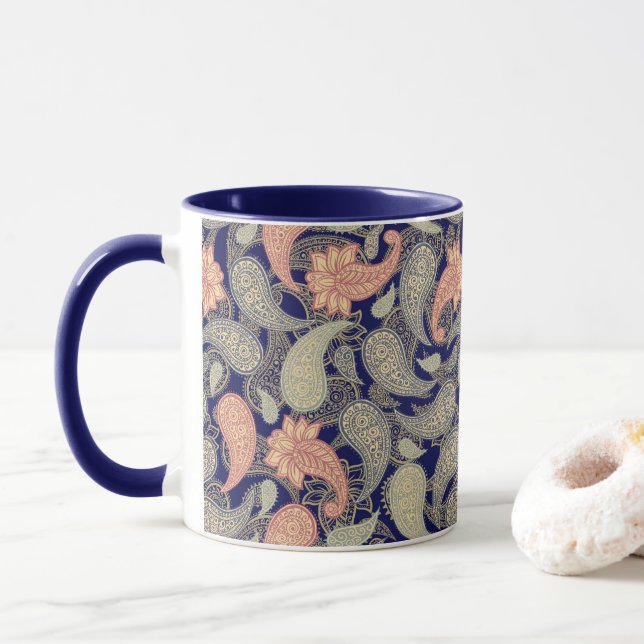 Caneca Paisley Pattern  (Com Donut)