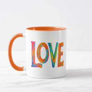 Caneca Palavra de Amor Colorida