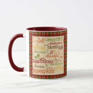 Caneca Palavras de outono