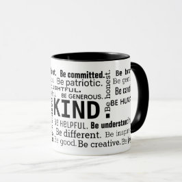 Caneca Palavras inspiradoras da Nuvem do Word