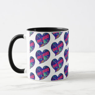 Caneca Palavras Inspiradoras de Arte Coração Amor Vence