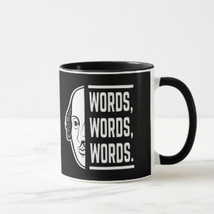 Caneca Palavras Palavras Shakespeare Cita Thespian
