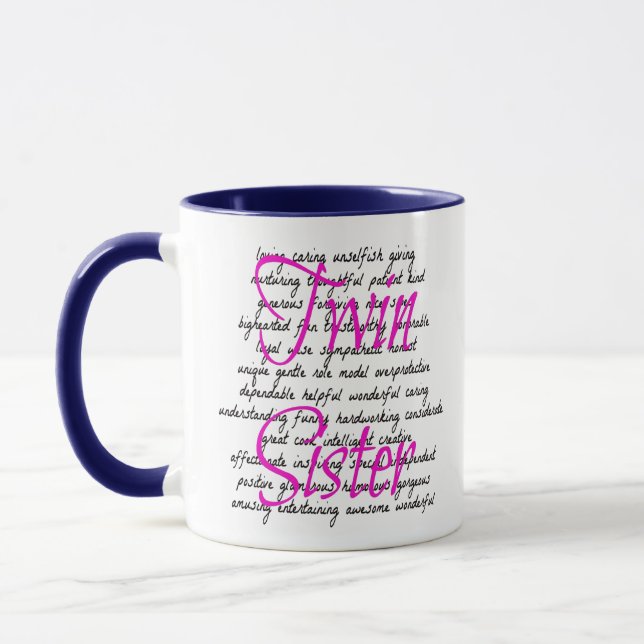 Caneca Palavras para Irmã Gêmea (Esquerda)