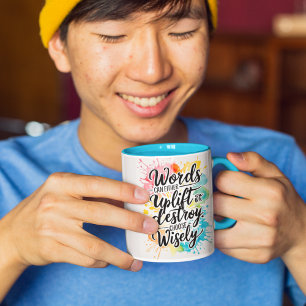Caneca Palavras Podem Uplifar Ou Destruir Mug