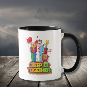 Caneca Palhaço de Halloween Creep It Together