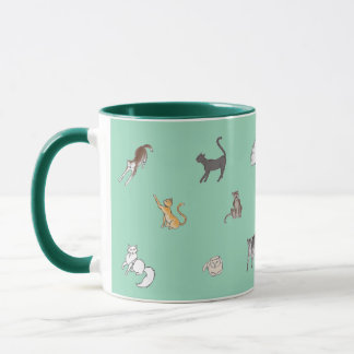 Caneca palheta de gatos em lacre
