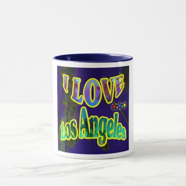 Caneca "Palm Sky: EU AMO Los Angeles 4" (Centro)
