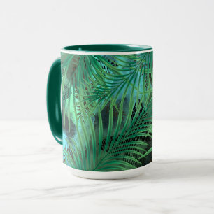 Caneca Palmeiras, verdes, tropicais