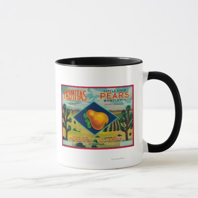 Caneca Palmitas Pear Crate LabelAntelope Valley, CA (Direita)