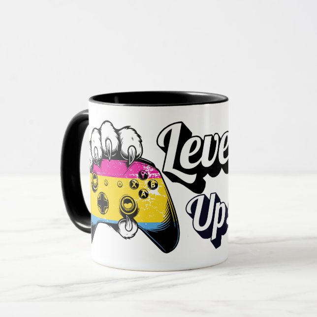 Caneca Pan Pride Level Up Tiger Paw Controller Mug 2026 (Frente Esquerda)