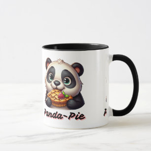 Caneca Panda com Pizza - Bela Arte Animal Kawaii