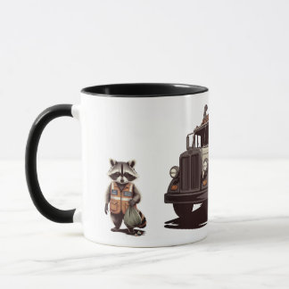 Caneca Panda de Lixo - Trilha de Caminhão de Dump
