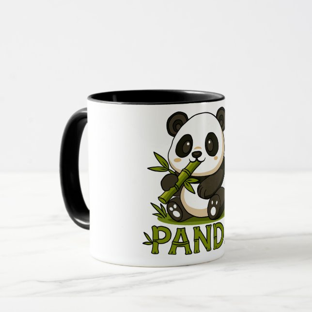 Caneca panda e bambu (Frente Esquerda)
