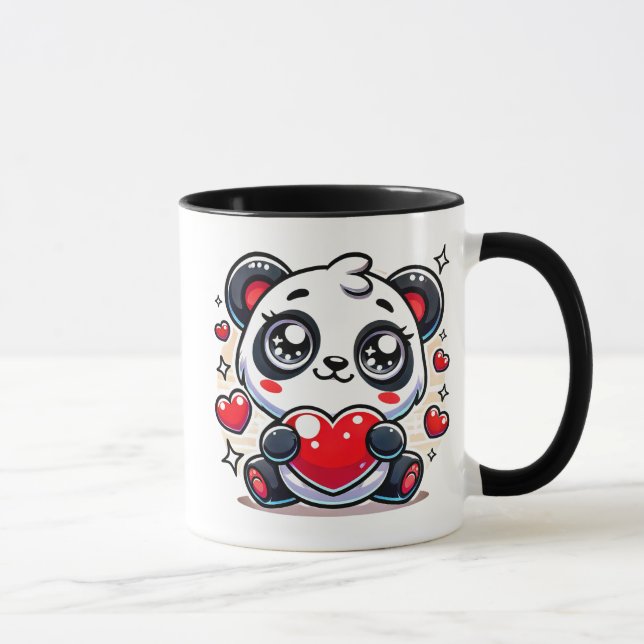 Caneca Panda joli coeur. (Direita)