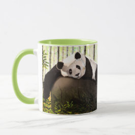 Caneca Panda na floresta de bambu