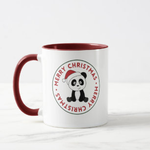 Caneca Panda Natal Neve Animais de inverno Pandas