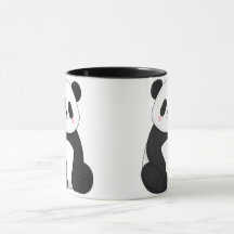 Panda Preto e Branco Kawaii