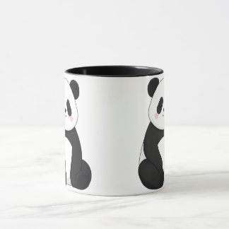 Caneca Panda Preto e Branco Kawaii