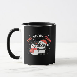 Caneca Panda, sou Snow Cute Snowman Snowman Pun
