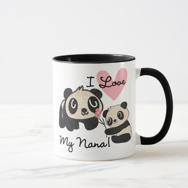 Caneca Pandas eu amo minha Nana (Direita)