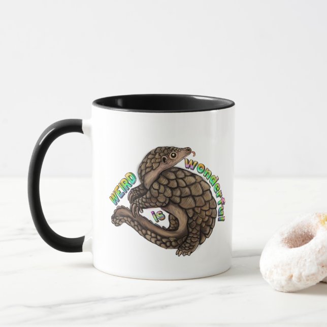 Caneca Pangolim Estranho é Maravilhoso (Com Donut)