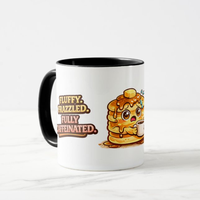 Caneca Panquecas e Ataques de Pânico - Amigos Foodies (Frente Esquerda)